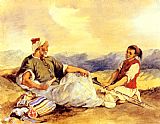 Seated Wall Art - Two Moroccans Seated In The Countryside